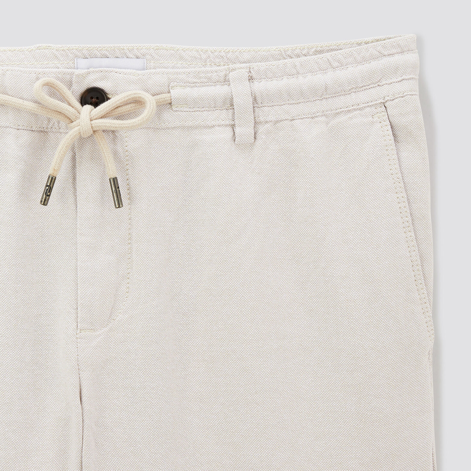 Bermuda uni en coton lin Beige