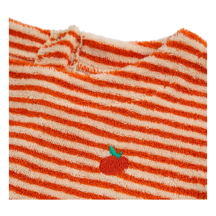 Bobo Choses Robe Coton Bio Eponge Rayée | Orange