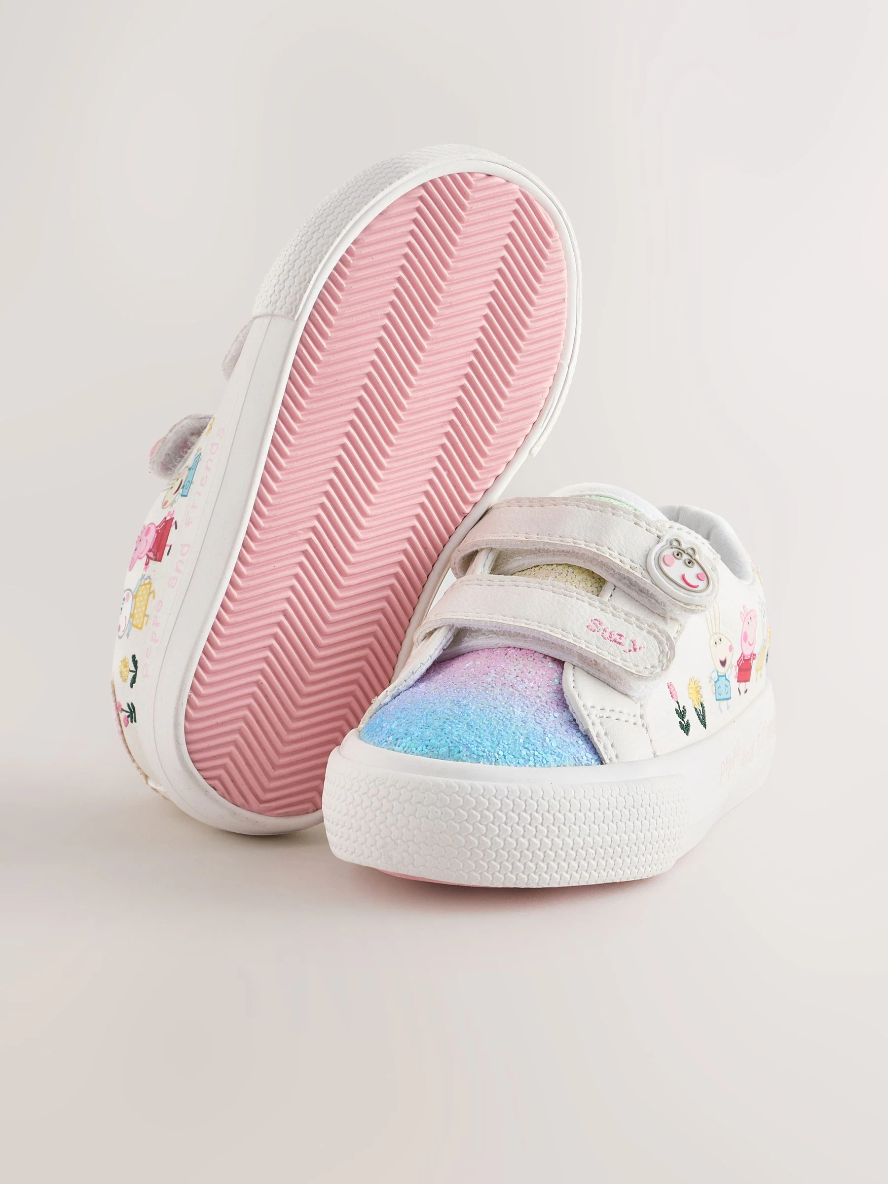 Wit - Peppa Pig Chunky Trainers with Touch Fastening