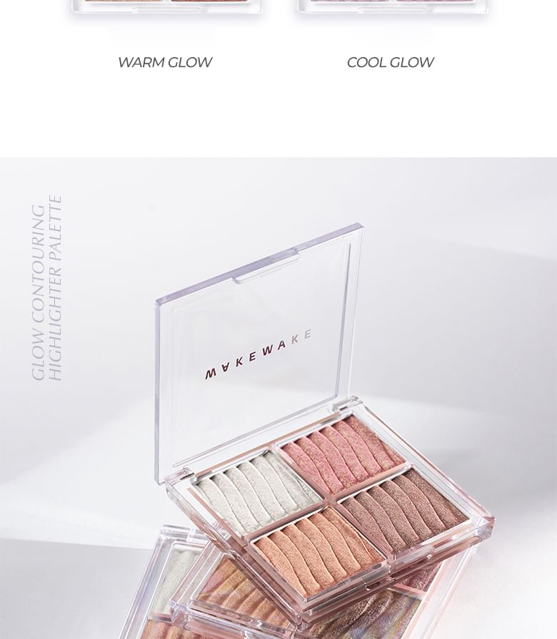 WAKEMAKE - Glow Contouring Highlighter Palette - 2 soorten