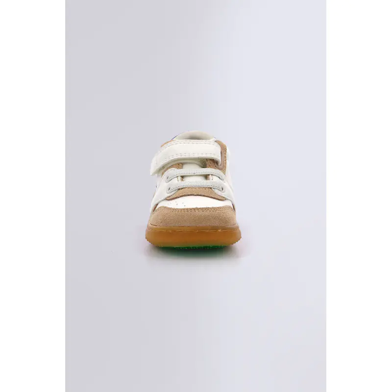 Kickbuvar Beige bleu vert BASKETS BASSES Synthétique Garçon