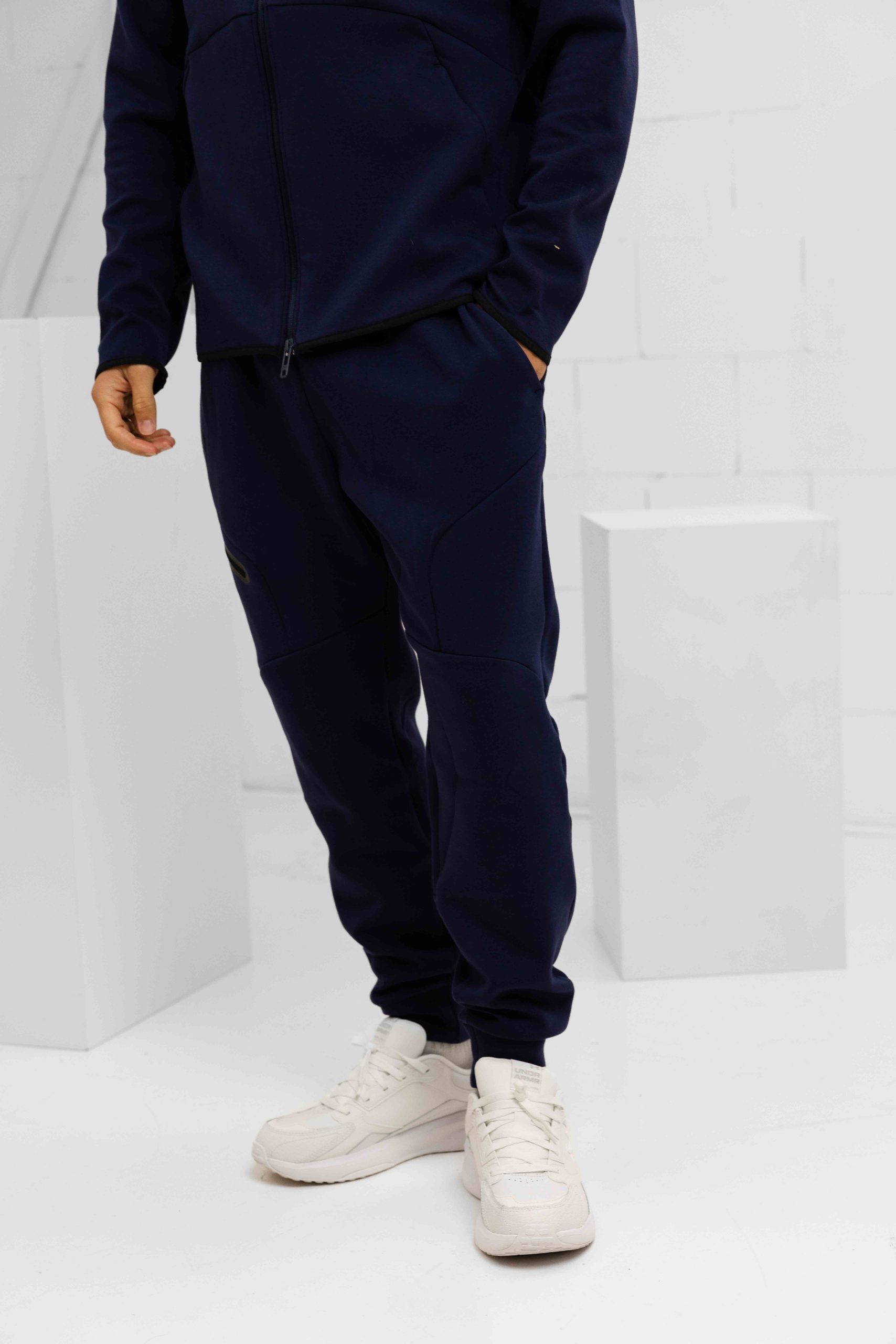 Under Armour Unstoppable Fleece Trainingspak Heren Donkerblauw