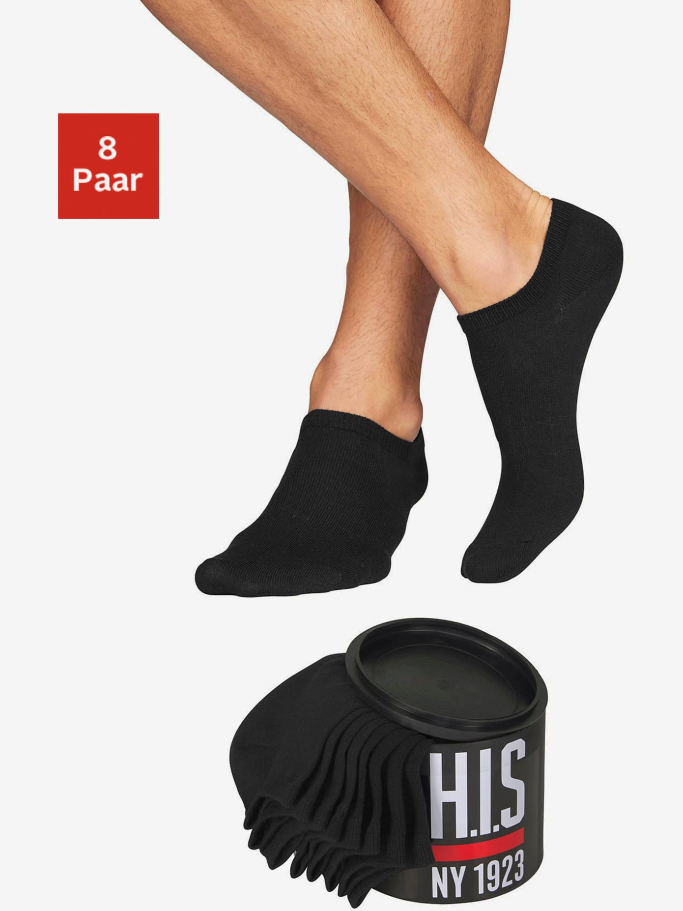 Socquettes basiques unisexe, lot de 8