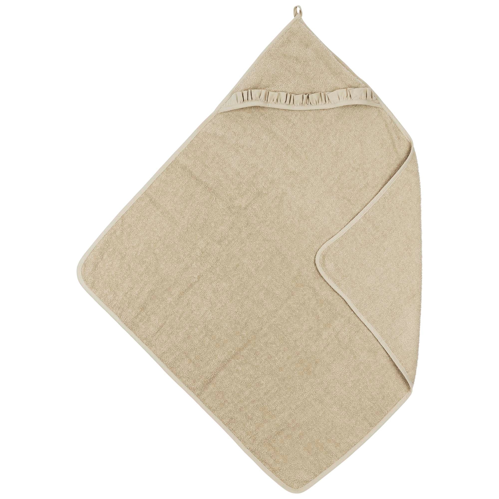 Meyco badcape ruffle beige