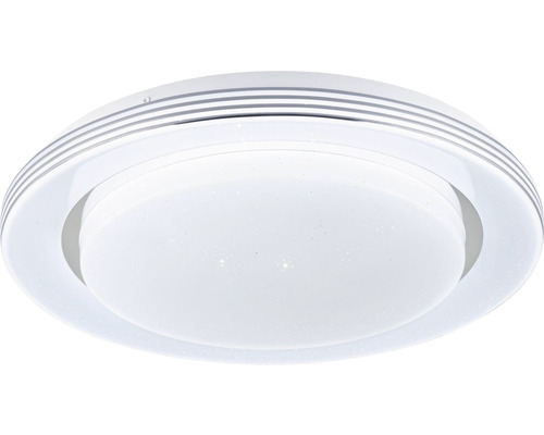 LED plafondlamp 24W 750 lm RGB Ø 37,5 cm SpacyColor chroom + afstandsbediening + regenboogeffect + instelbaar wit + nachtlampfunctie