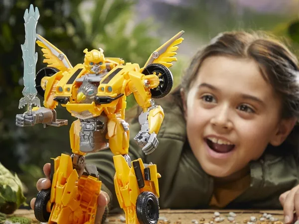 Transformers : Rise of the Beasts Beast-Mode Bumblebee, 6 År, Klingende, Plast, Gul, 550 g