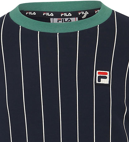 Fila Sweatshirt - Lukow - Black Iris/Bright White Striped