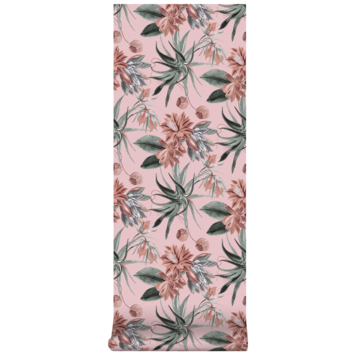 Vliesbehang Flowers roze 114165