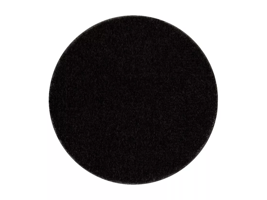 Tapis de salle de bain SANTA cercle plaine, antidérapant, doux - noir cercle 100 cm