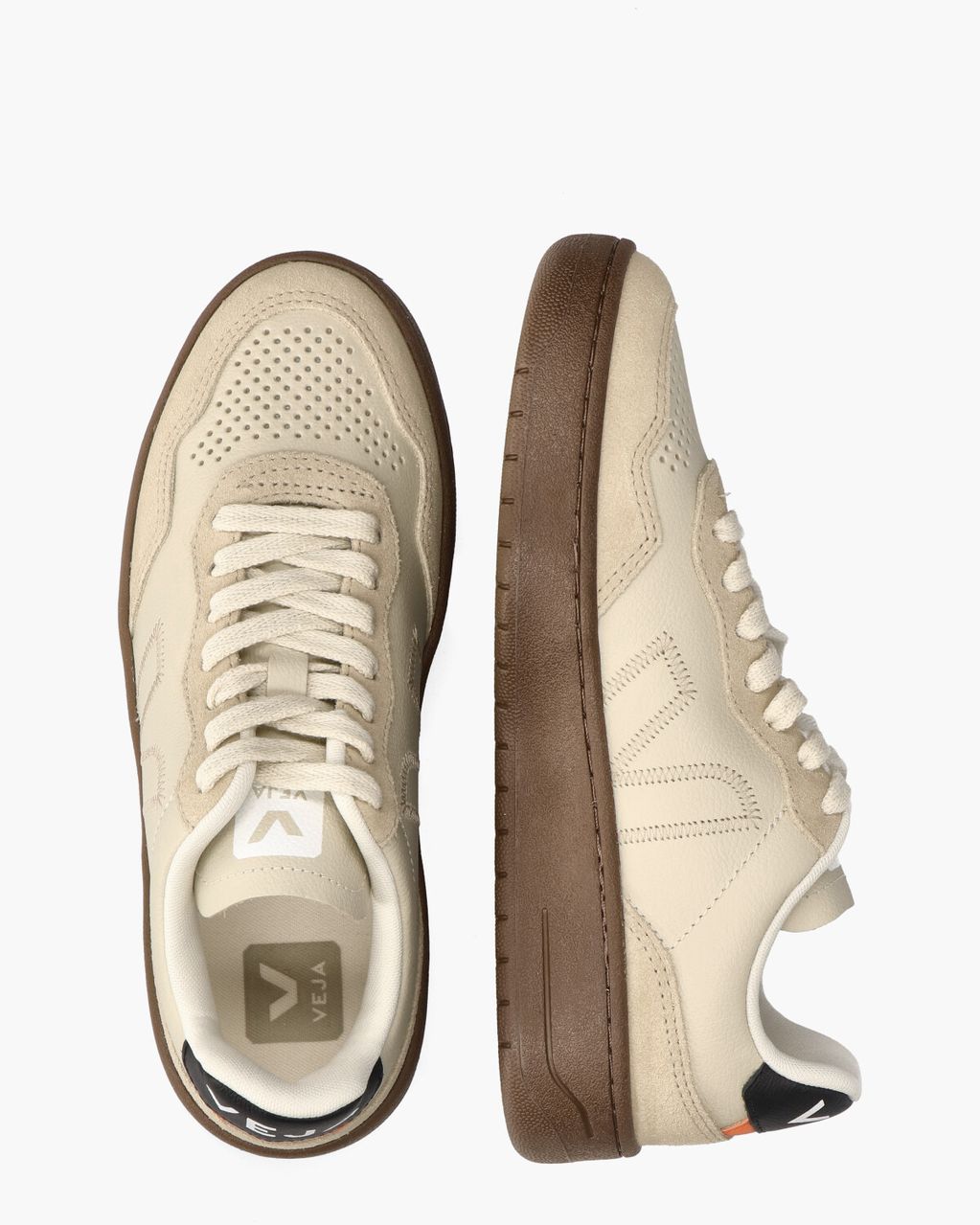 Veja V-90 O.T. Leather Beige Damessneakers