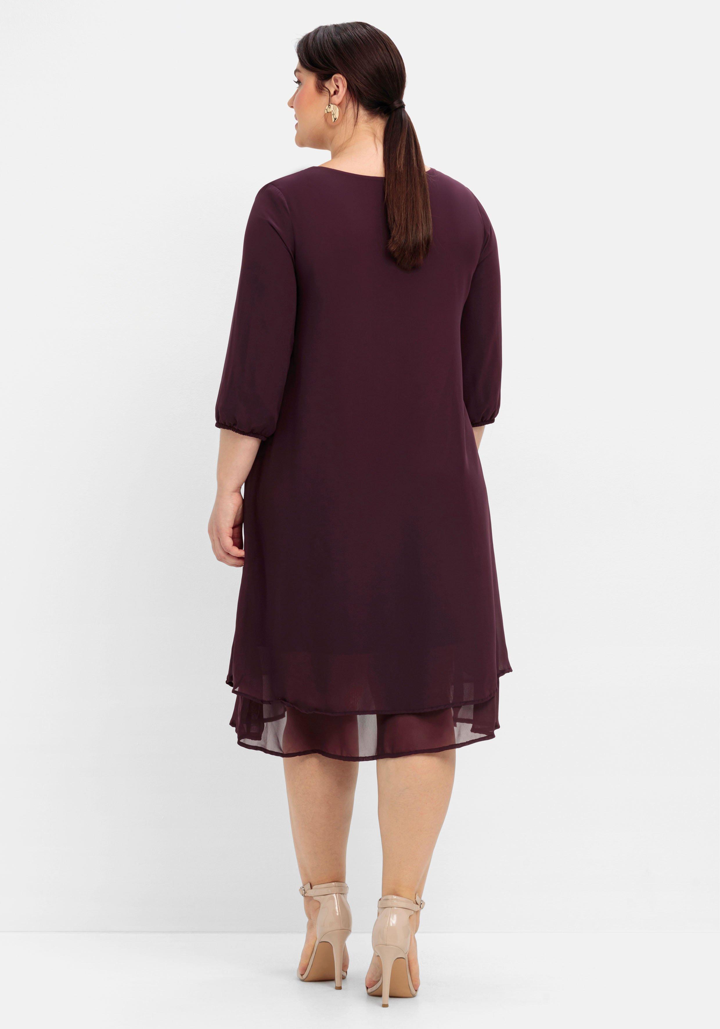 Cocktailkleid aus Chiffon, im Lagenlook