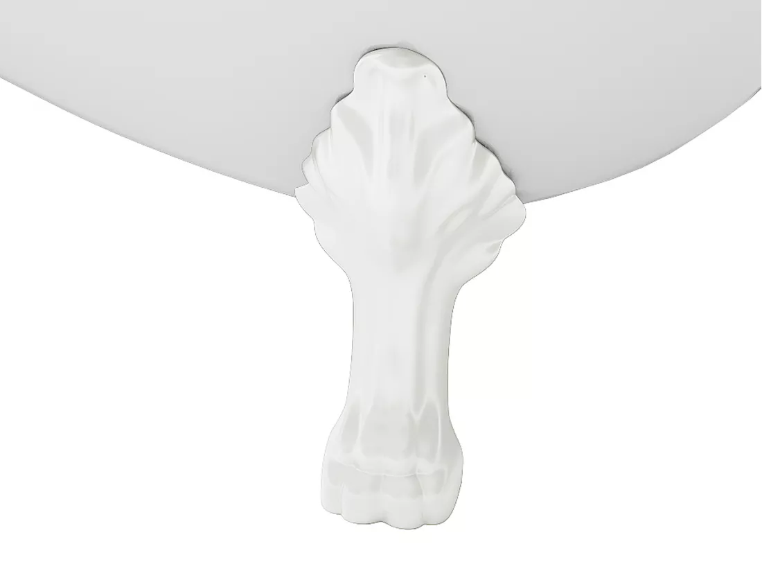 Baignoire îlot rétro avec pieds de lion blancs - 200 L - 145 x 74 x 77 cm - Blanche - NISOS II