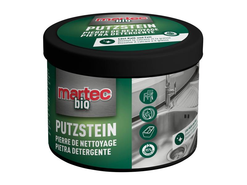 Martec Allzweckreiniger Putzstein Bio 400 g Vielfältig einsetzbarer Reinigungsstein zur Entfernung von Kalk- und Fettflecken