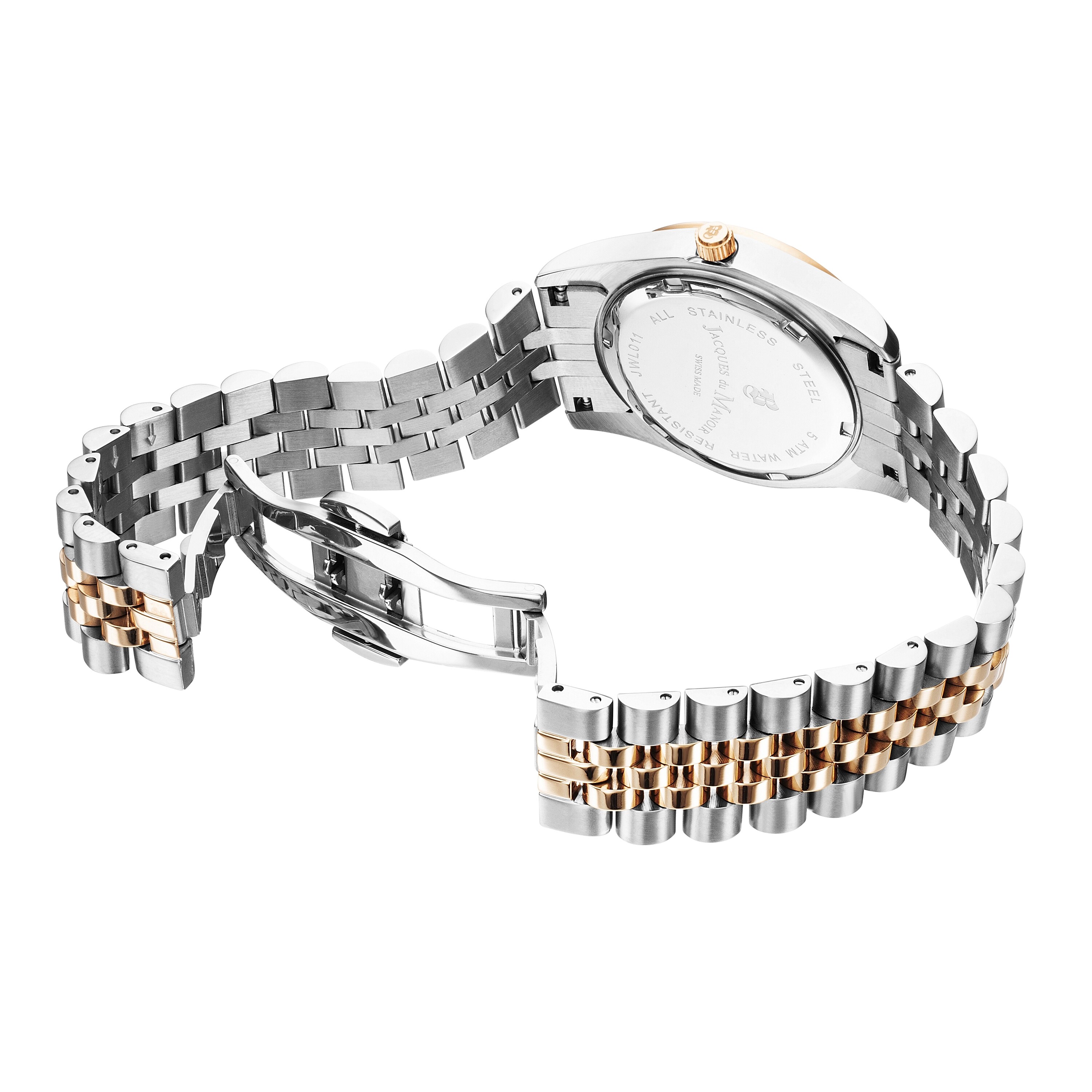 Jacques du Manoir Damen Armband Uhr Inspiration Glamour Edelstahl zweifarbig JWL01104