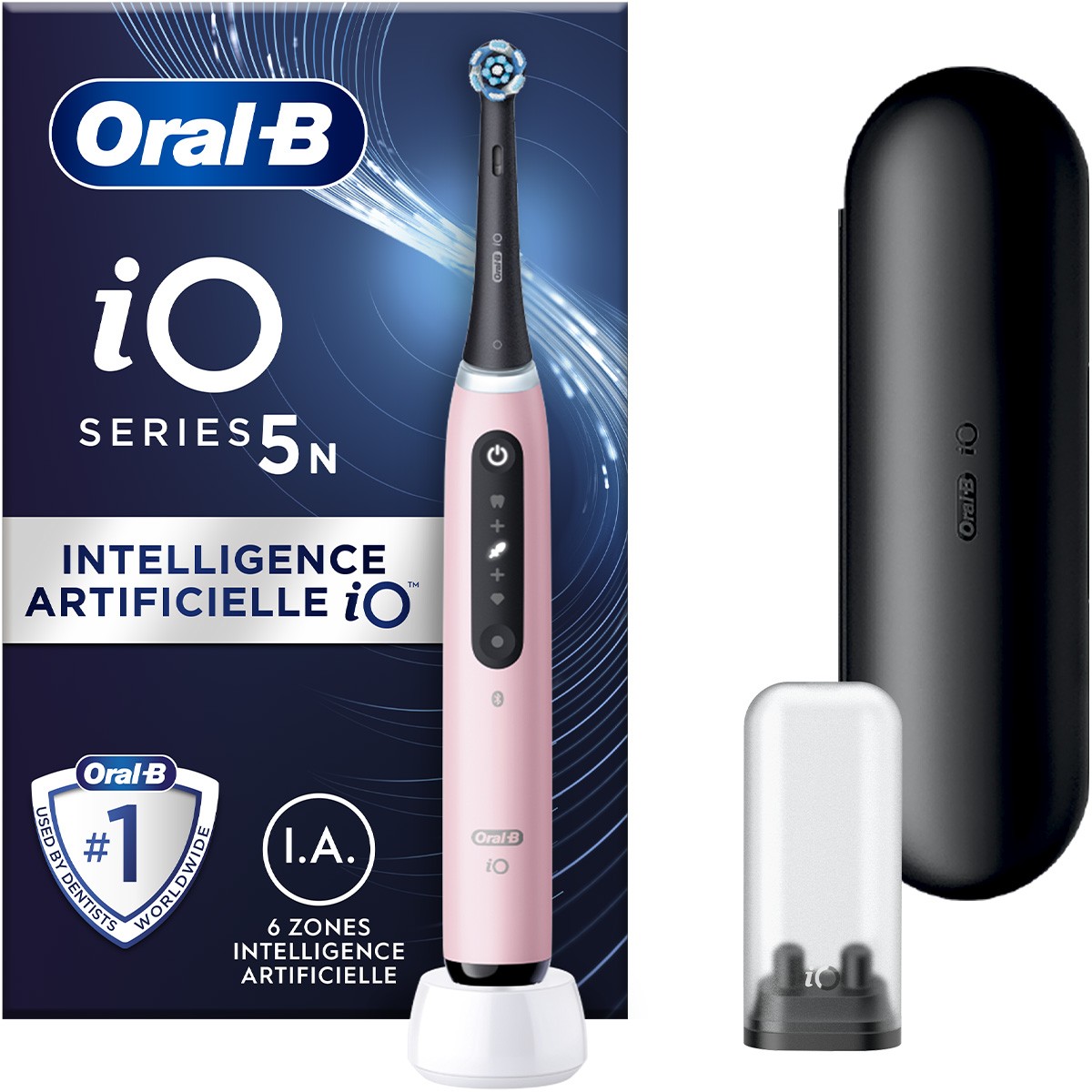 Brosse à dent électrique connectée Bluetooth - iO 5N Bad Elect - Rose