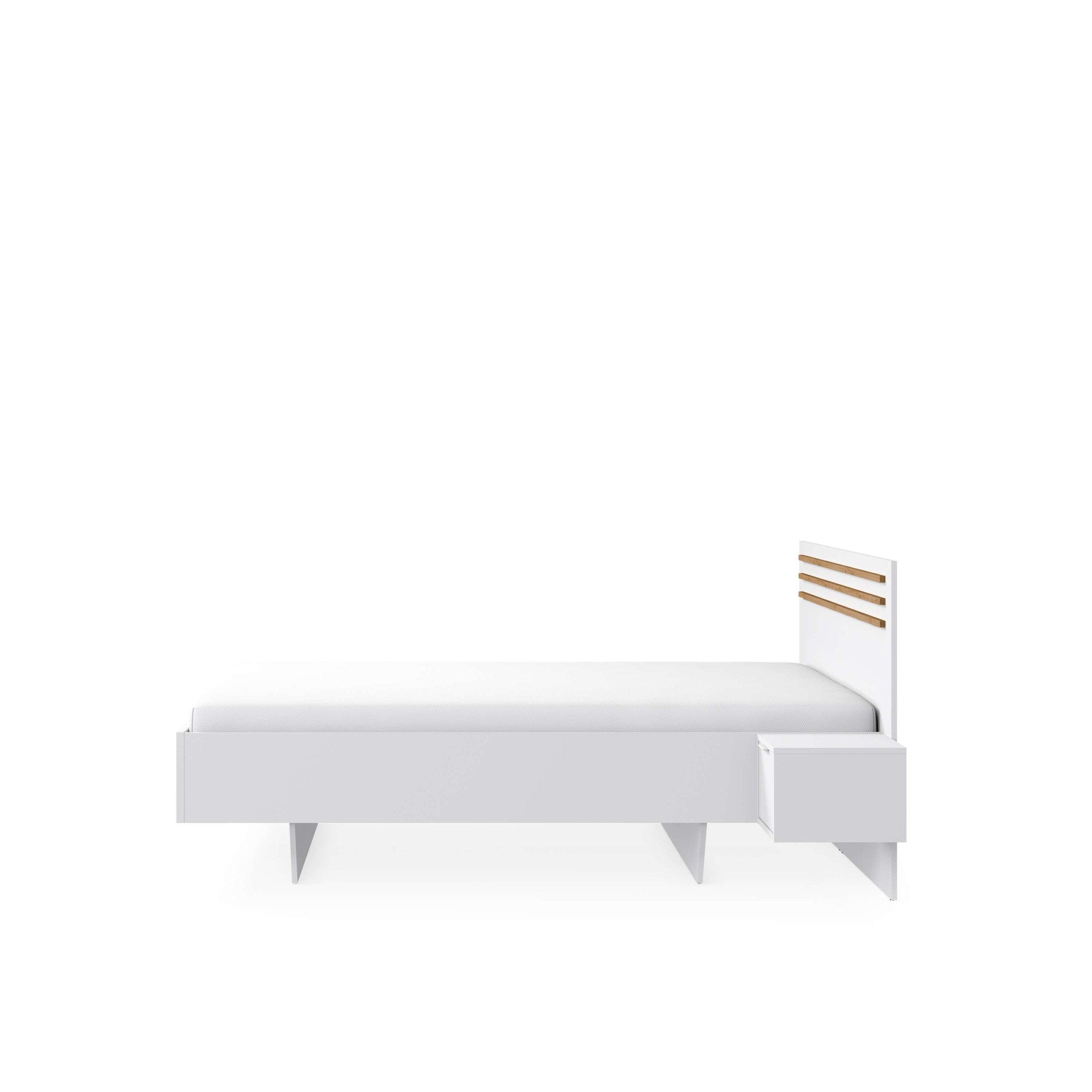 Home affaire Bett »Bettgestell Calera mit zwei Nachttischen (Schlaffläche 180x200 cm)« Set, Bett mit 2 Nakos und 2 Schubladen,  Bettgestell, mit Schubladen, BxTxH 265x204x96 cm
