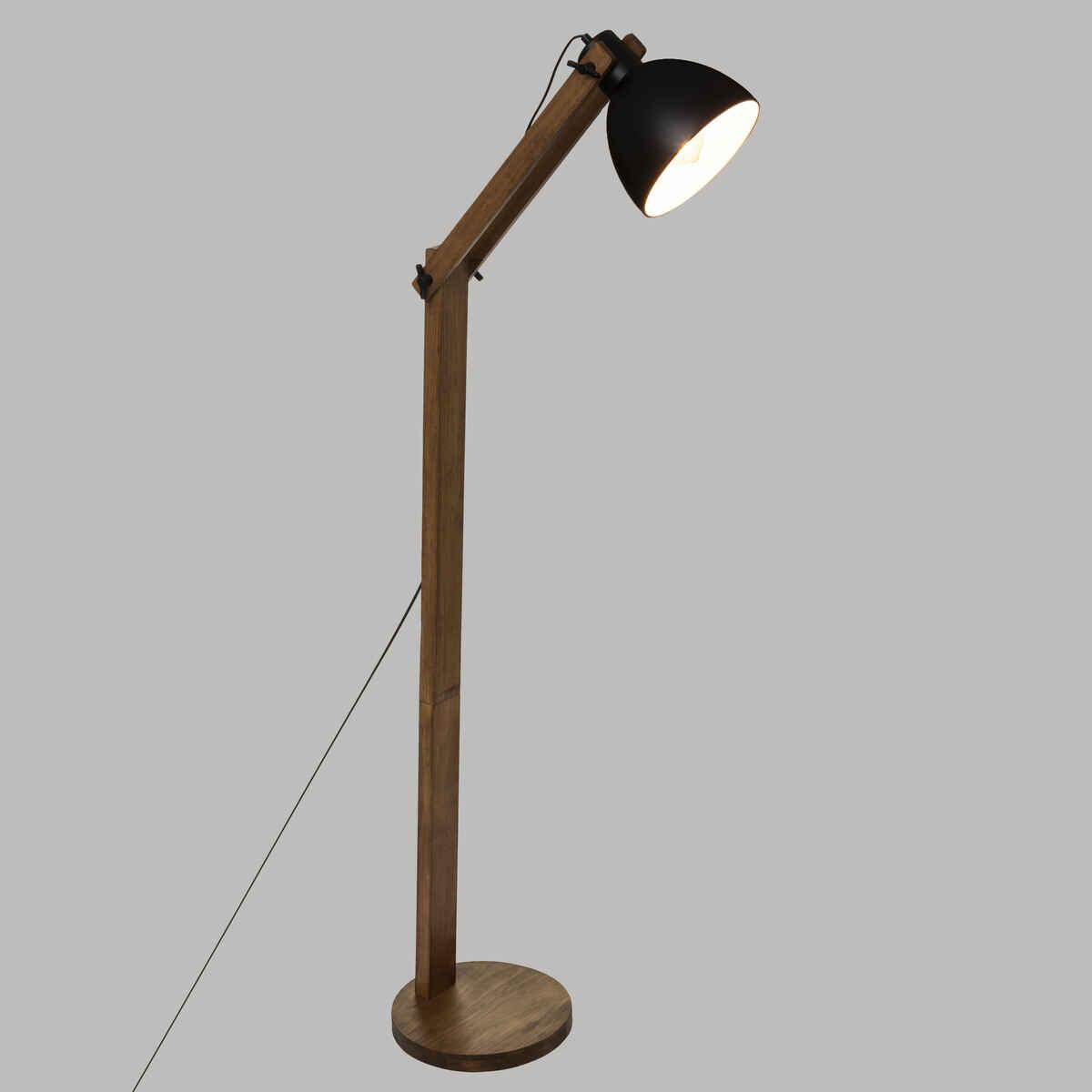 LAMPADAIRE ARC CUBA NOIR H.158CM