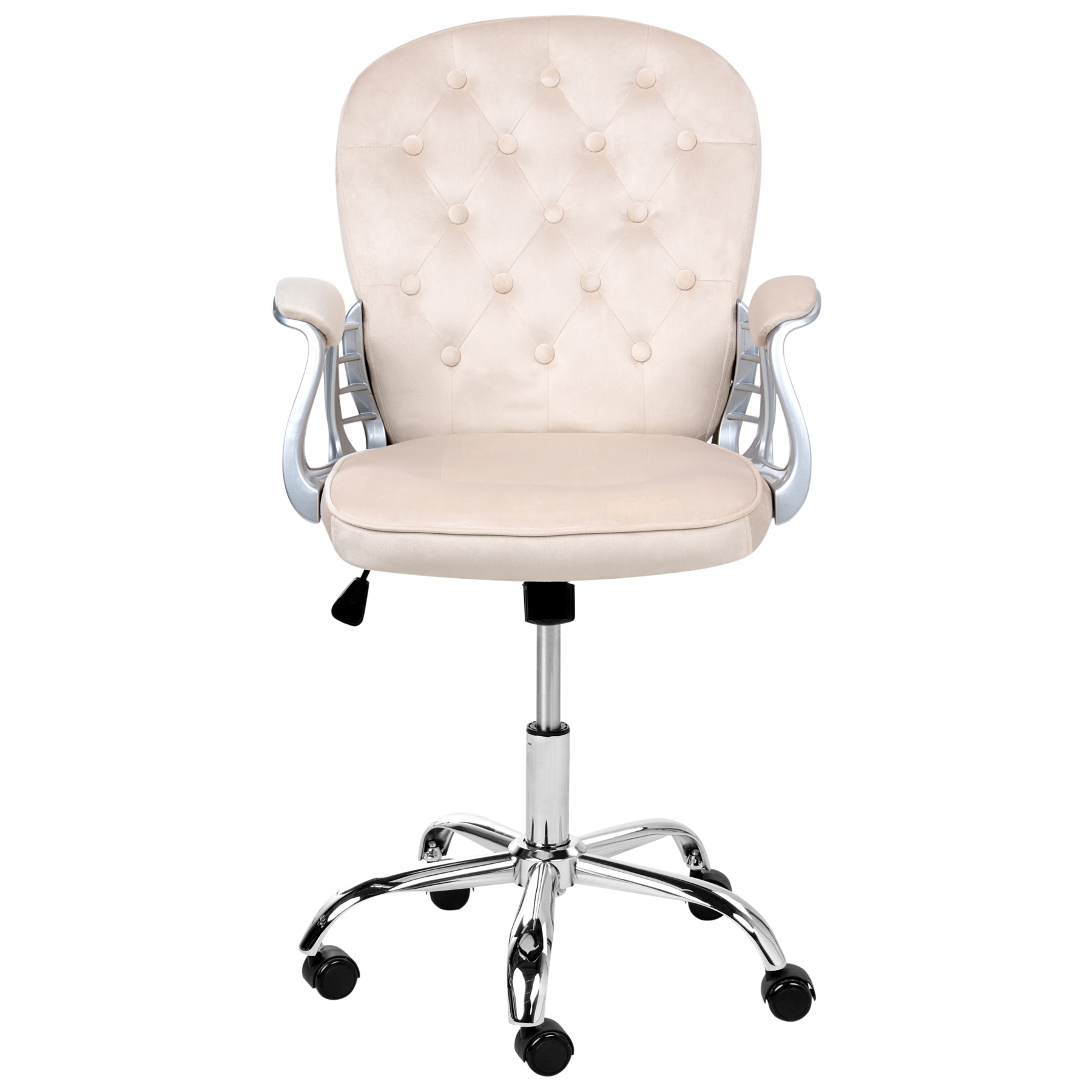 Beliani - PRINCESS - Bureaustoel - Beige - Fluweel