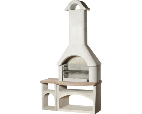 Buschbeck grillhaard Bozen 65 x 110 x 210 cm wit terracotta