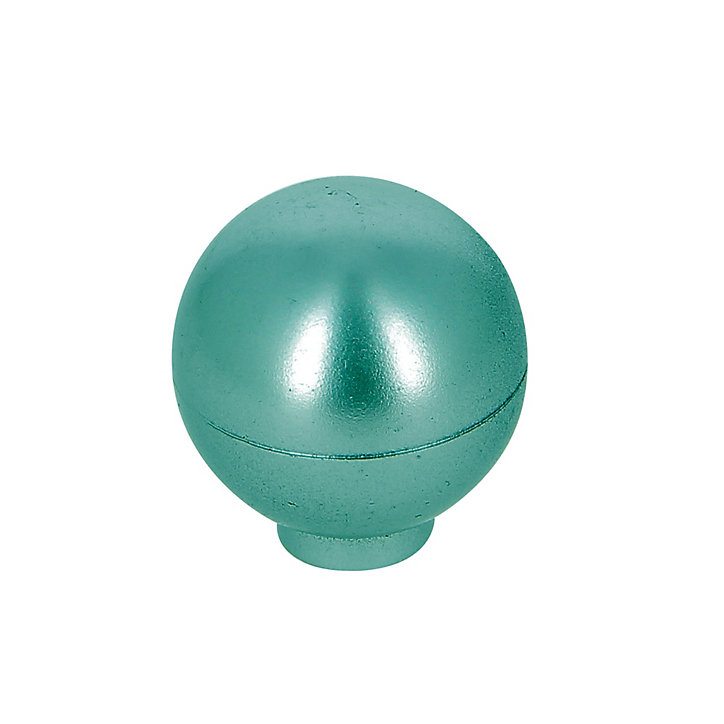 Bouton de meuble arrondi Ferel vert foncé Ø2.7cm x P.2.9cm