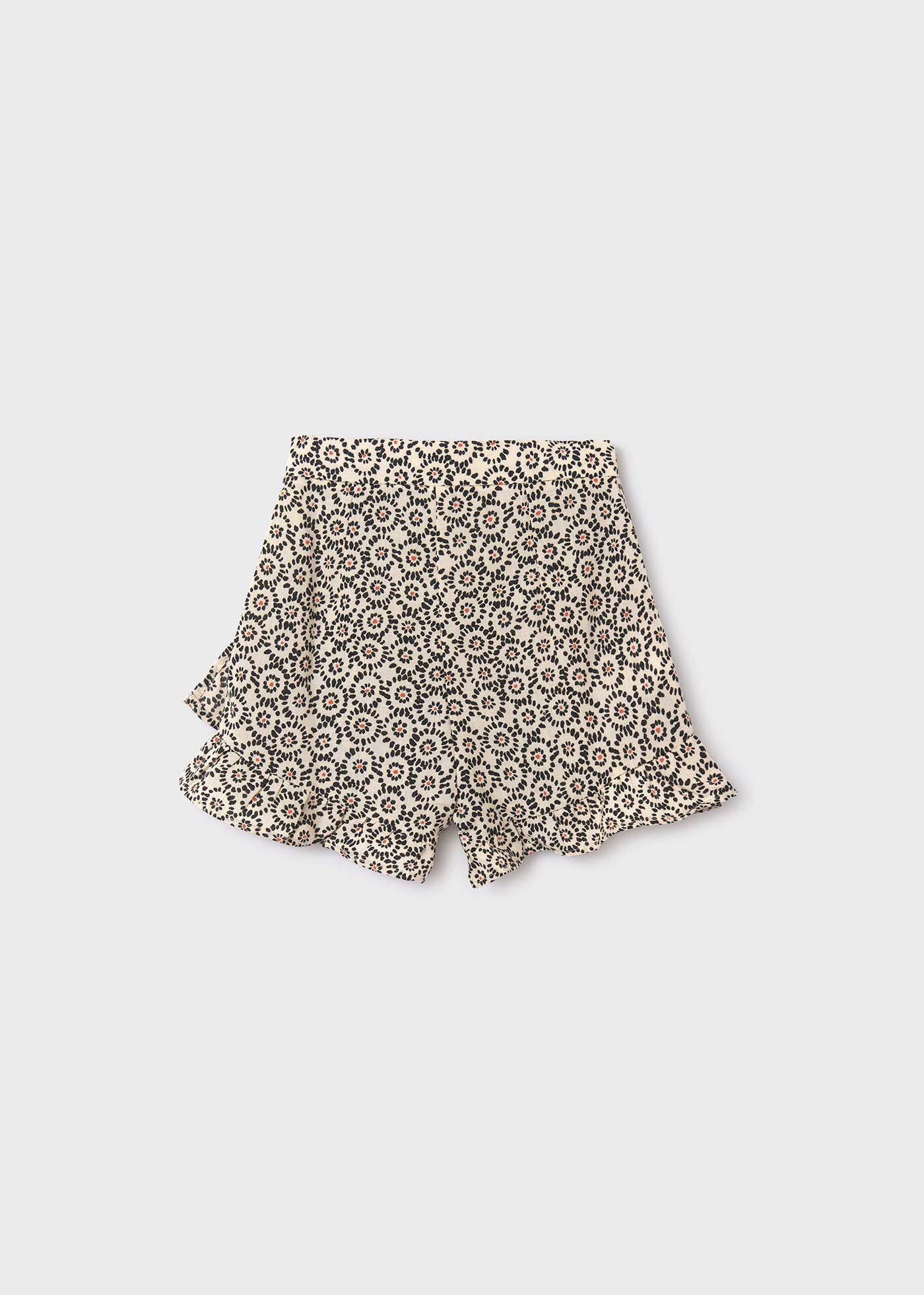 Saia-calça estampada para menina