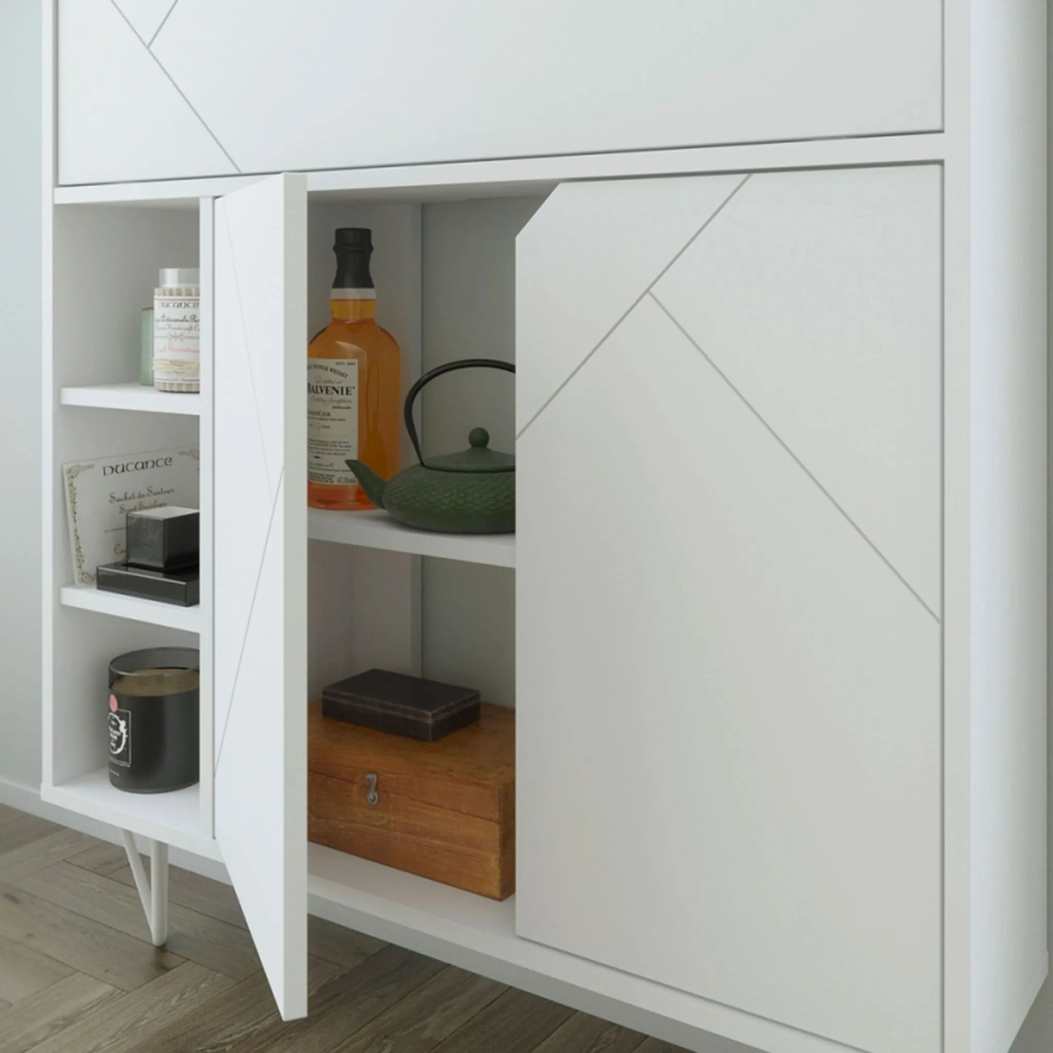 Nexera Bureau Mural Slim - Blanc