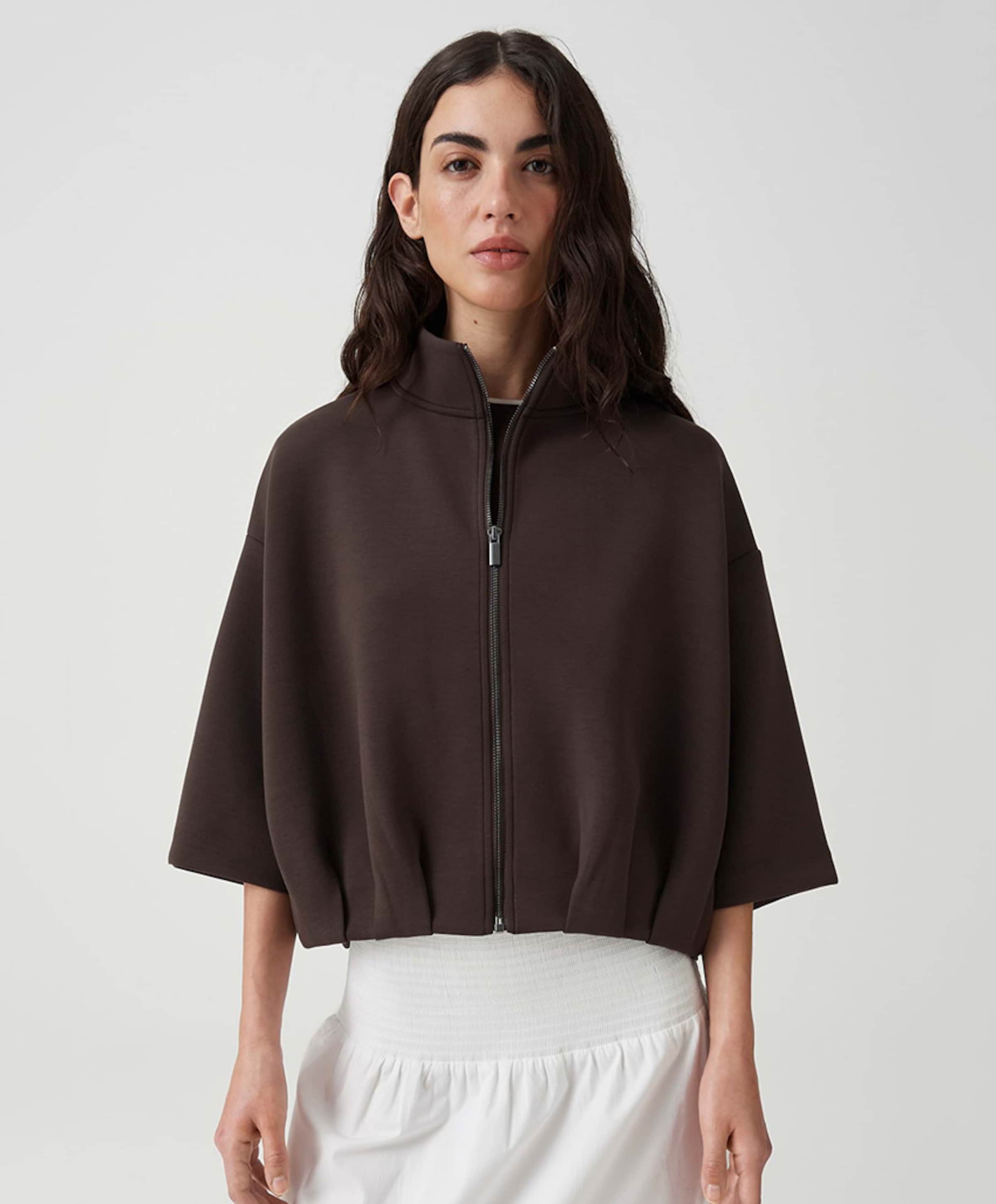 OPUS Dames vest bruin