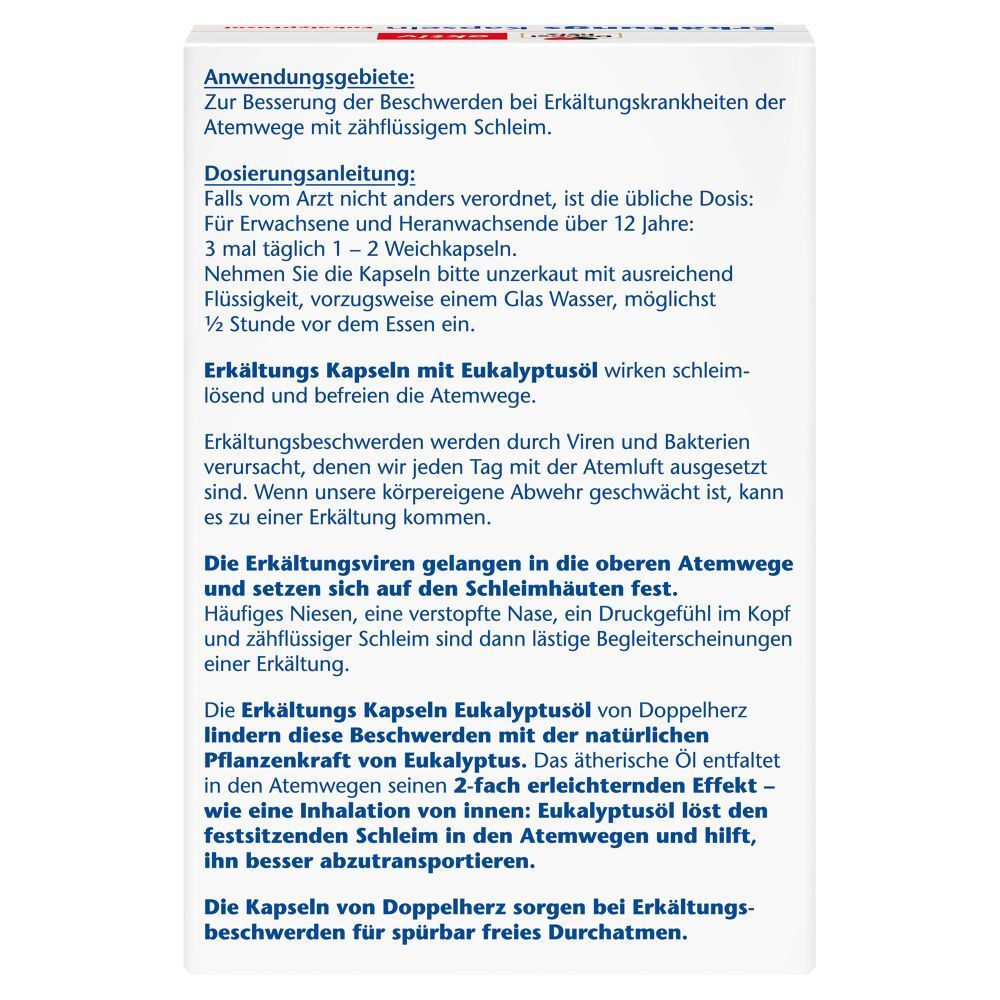 Doppelherz® Erkältungskapseln mit Eukalyptusöl