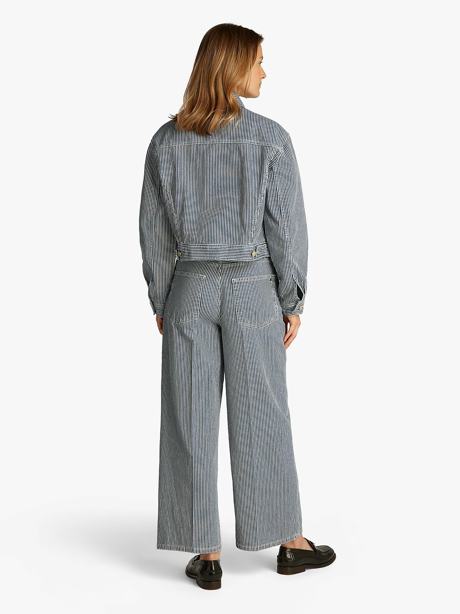 TOMMY HILFIGER<br>Calça jeans listrada larga