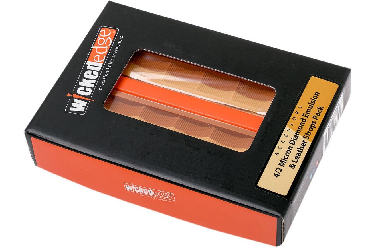Wicked Edge leren strops, 4 en 2 Micron Poly Diamond Emulsion
