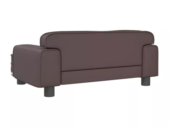 Canapé pour enfants marron 70x45x30 cm similicuir