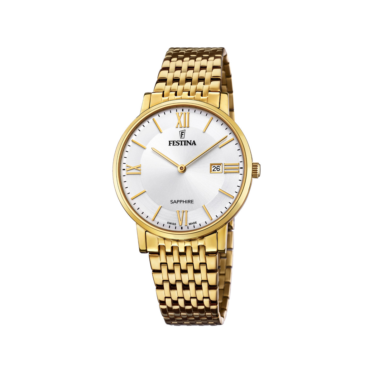 Montre Festina homme acier doré