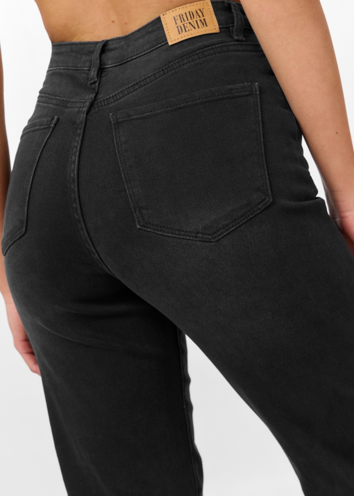 Straight leg stretch jeans zwart