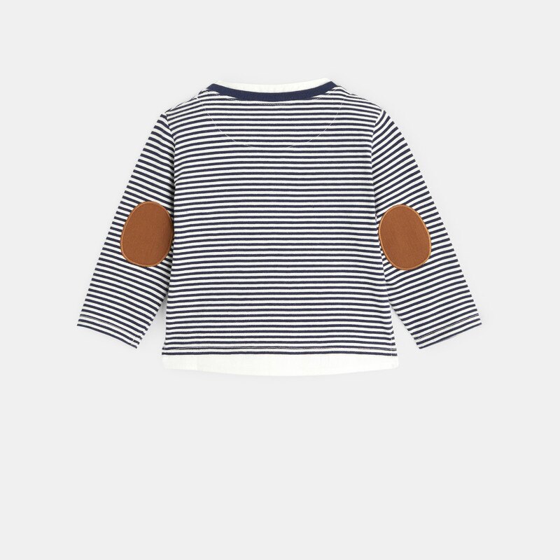T-shirt tunisien rayé bleu bébé garçon Bleu