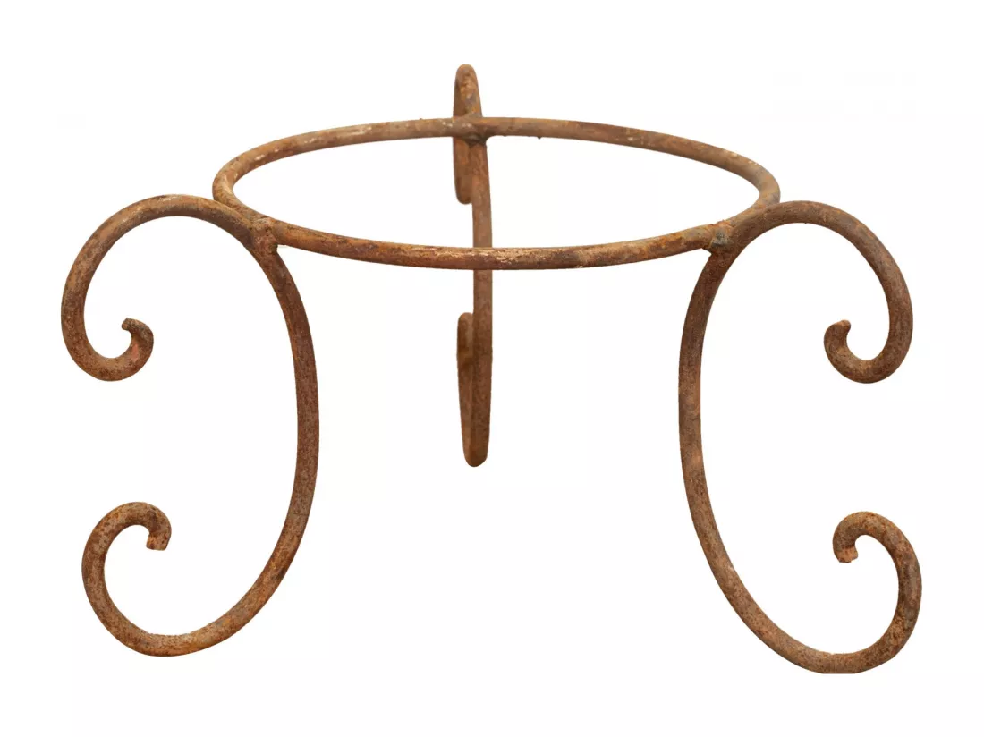 BISCOTTINI Support de Plantes - Fonte avec Finition Antique - Porte-Fleurs - Intérieur et Extérieur - Jardinière - Jardin - Salon - Salle à Manger - Présentoir - Décoratif - 38x38x20 cm