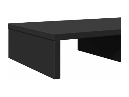 Support de moniteur noir 50x27x10 cm bois d'ingénierie