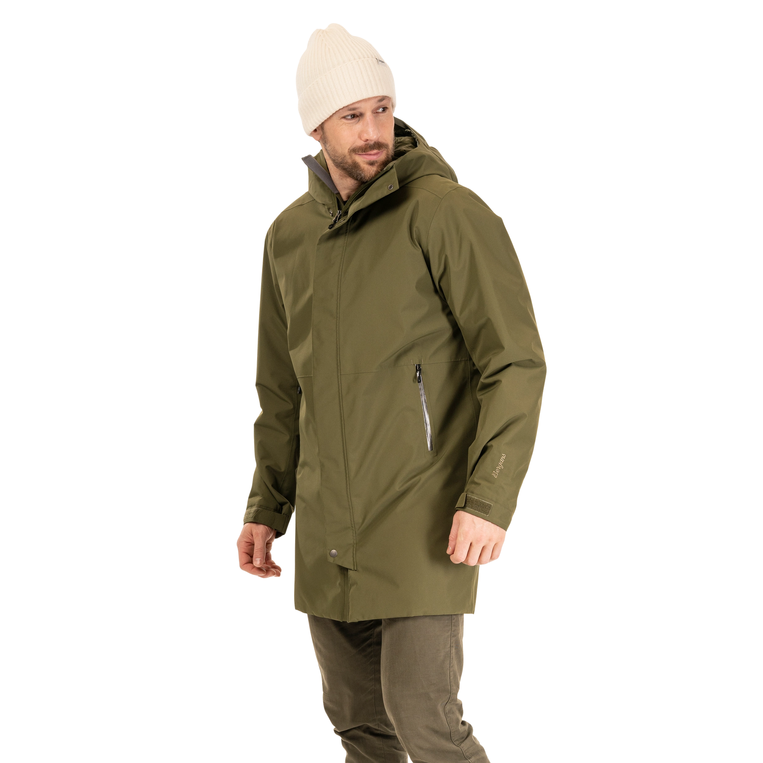 Urban Insulated Shell Coat Men Dark Green Mud