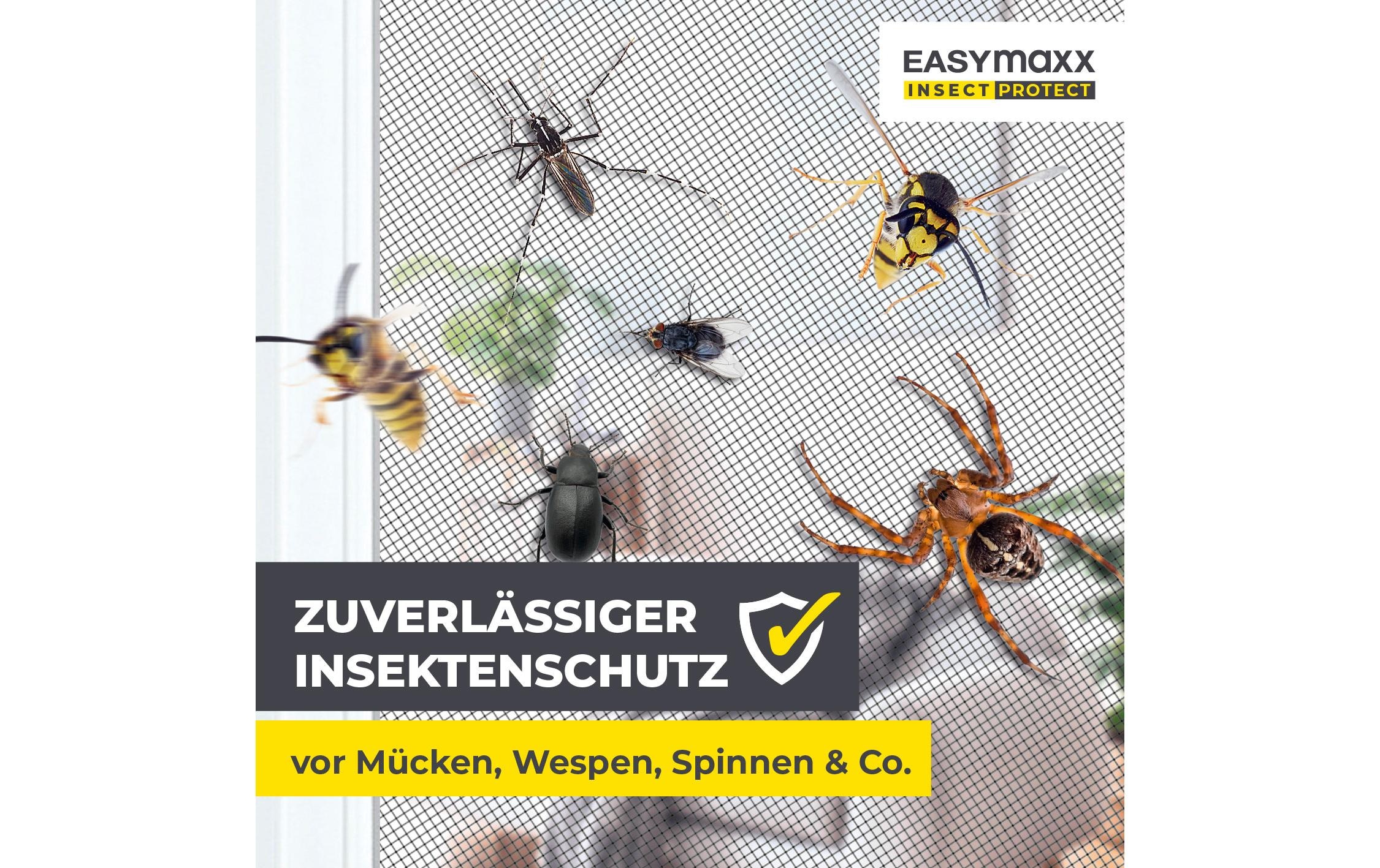EASYmaxx Insektenschutz-Fensterrahmen »Anthrazit« 1 Stk. tlg.