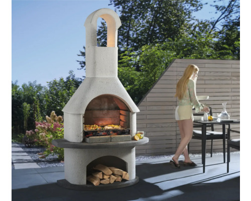 Buschbeck Valenzia Grillhaard 65 x 34 x 203 cm Wit