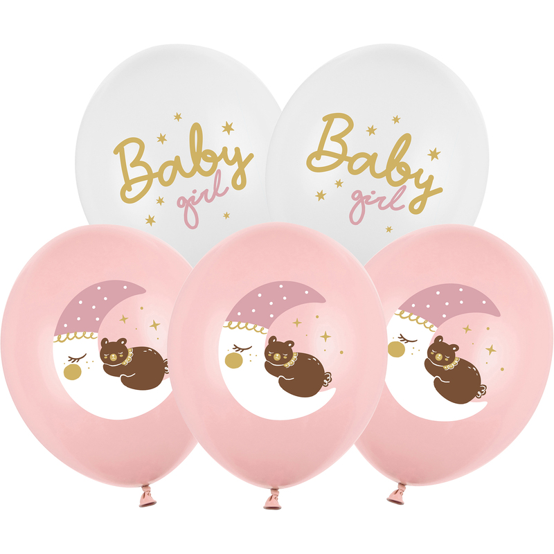 Partydeco Luftballons Baby Girl, 6 Stück