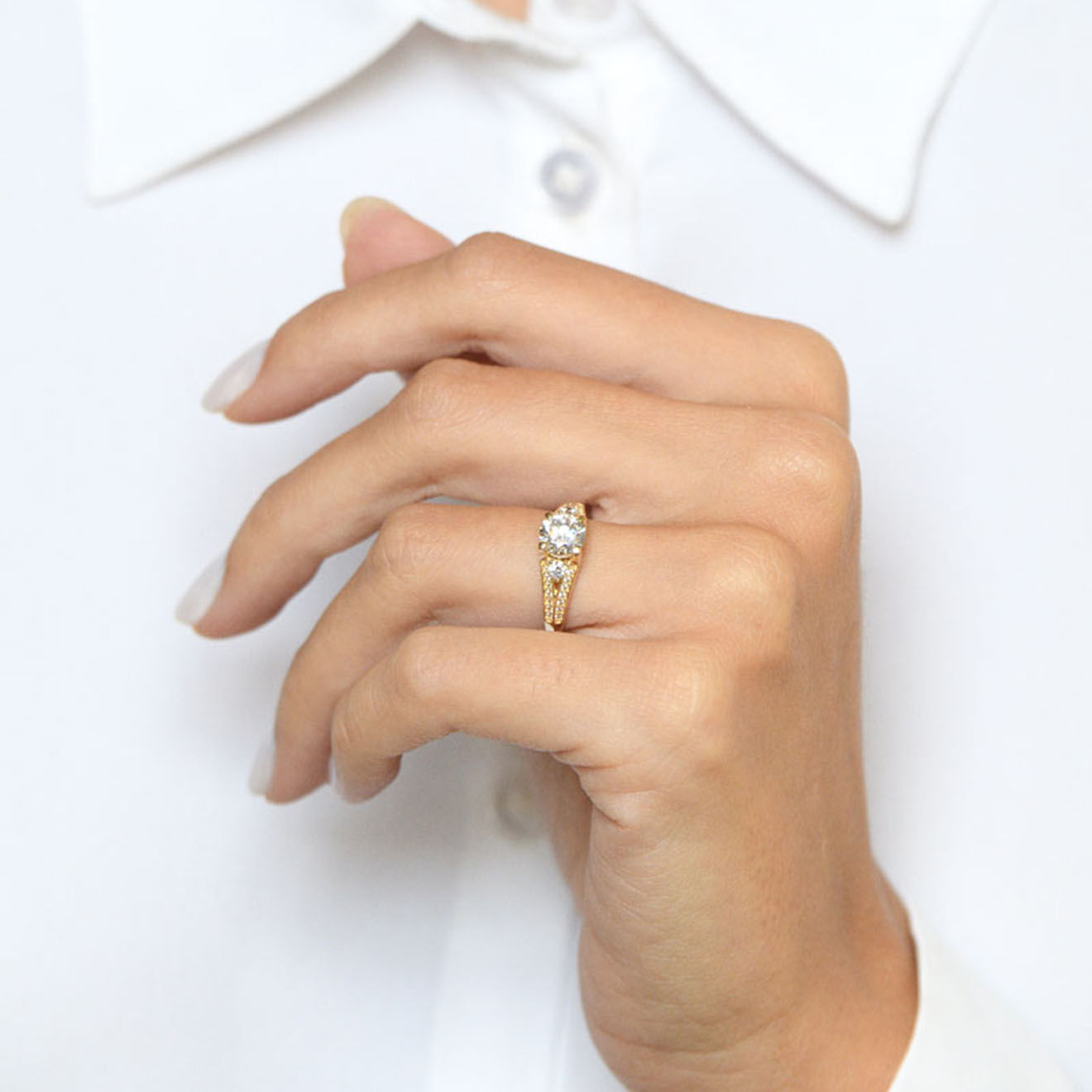 Instant d'Or Bague Aleena Zirconium or jaune