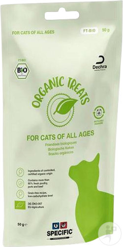Specific FT Bio Organic Treats Pour Chats 8x50g