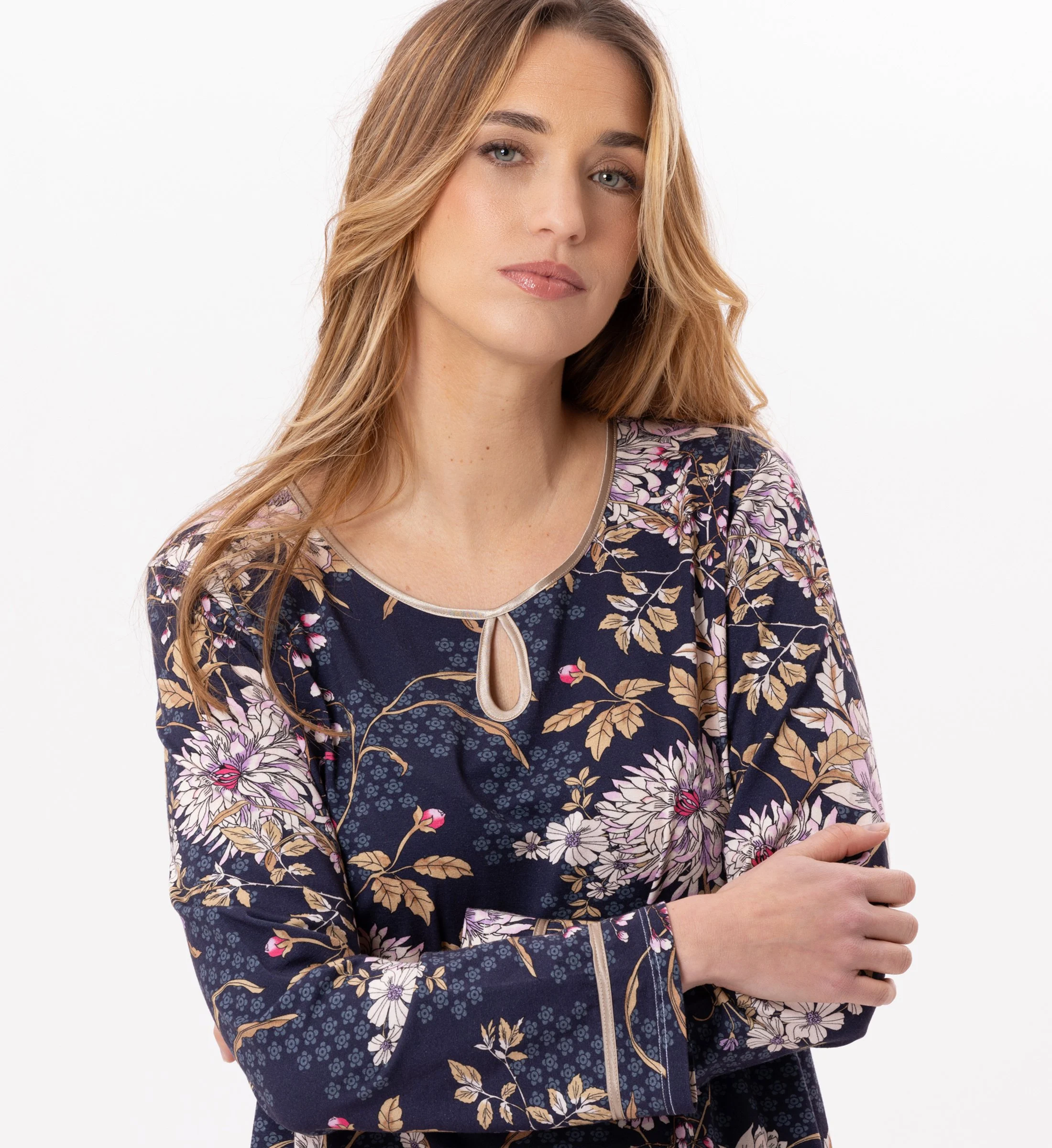 GLORIA 801 - Chemise de nuit en jersey | Multicolore