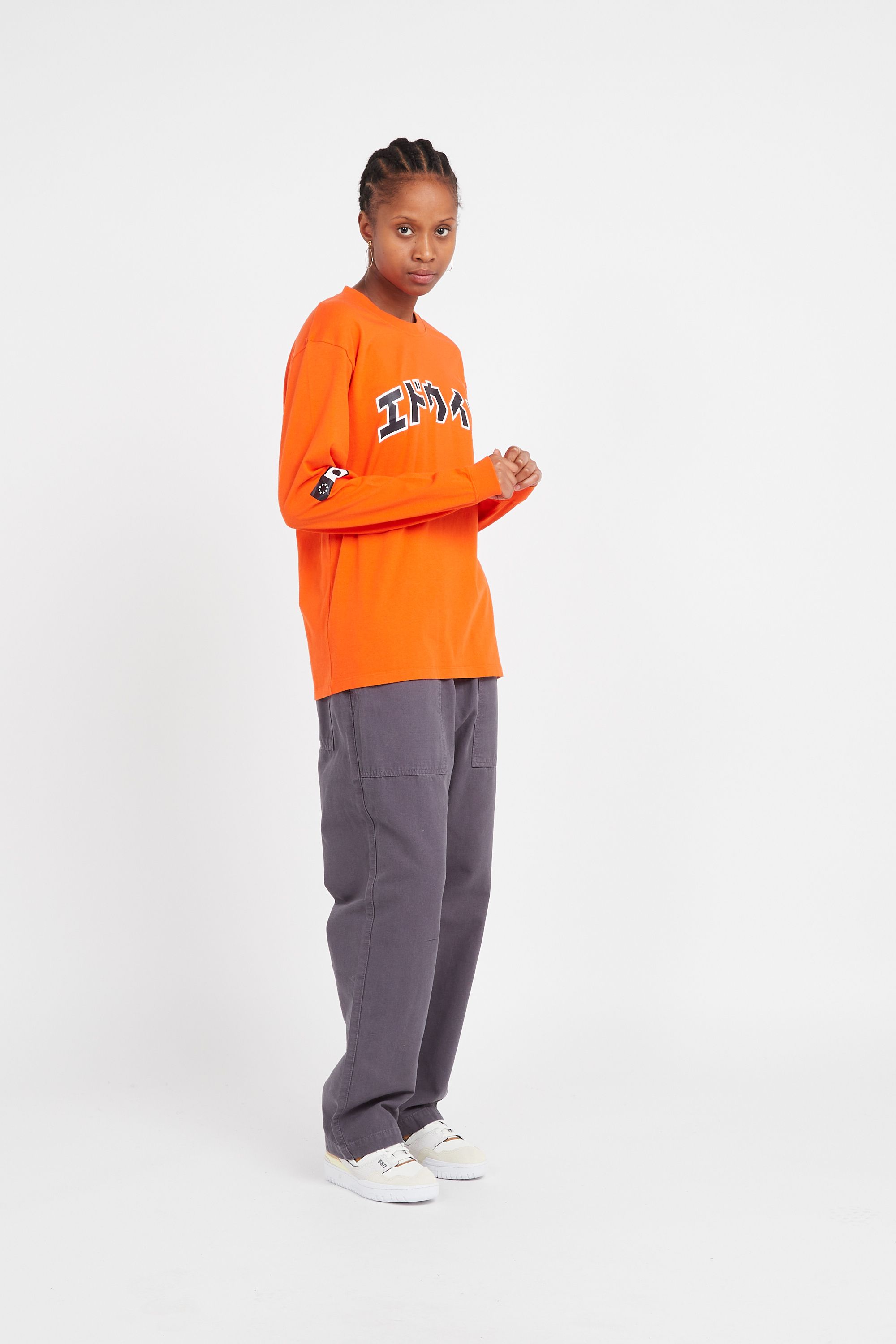 EDWIN T-shirt  Katakana Retro TS LS Orange