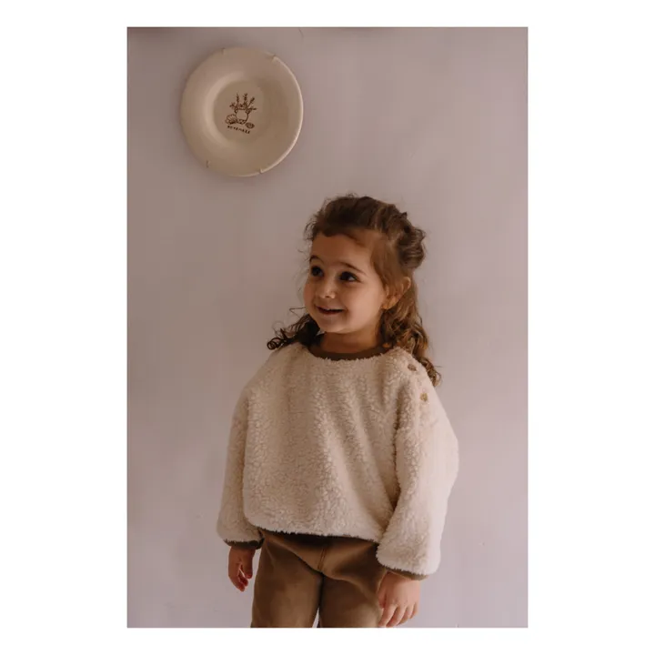 Studio Bohème Sweat Façon Fourrure Ours | Ecru
