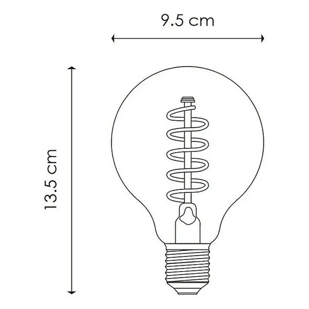LYSPÆRE HOME SWEET HOME SPIRAL LED KLARGLASS E27 4W