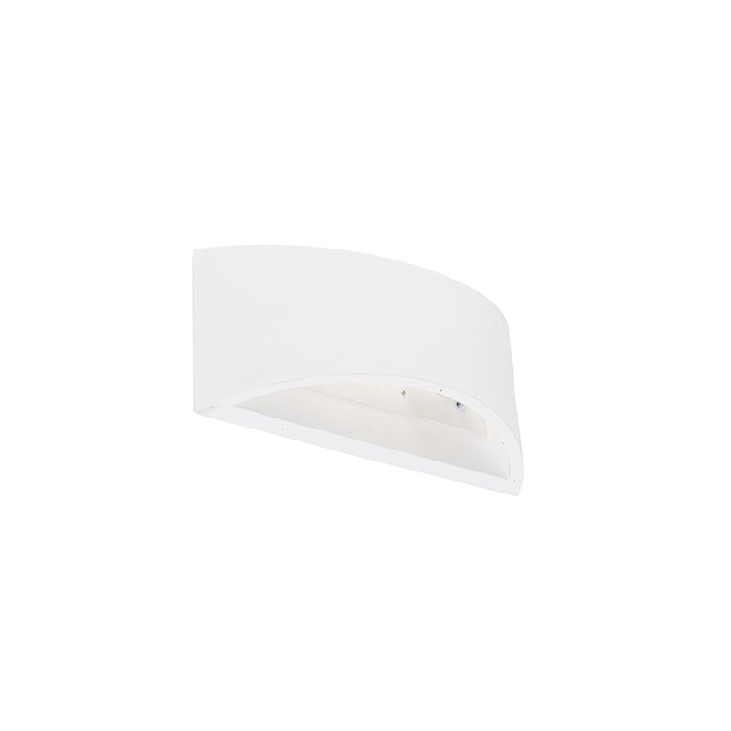 Moderne wandlamp wit 20cm met lichteffect - Tum