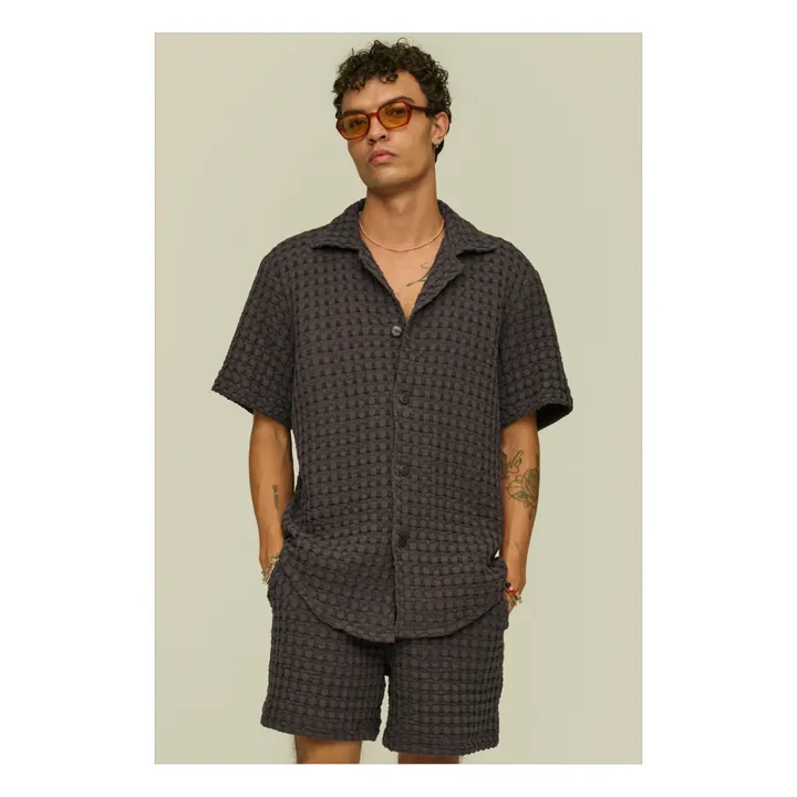 OAS Chemisette Cuba Waffle | Noir