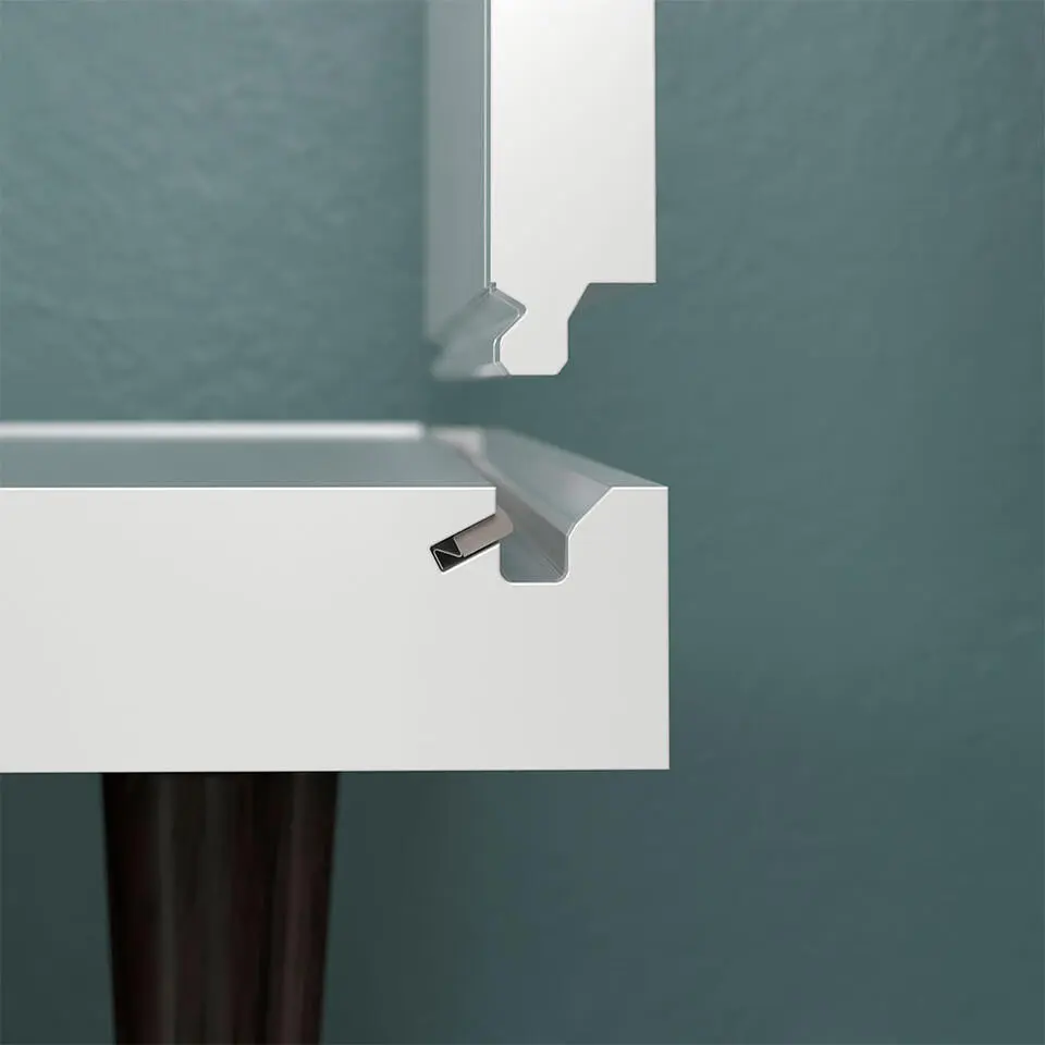 Hioshop Evolution wandkast 3 deuren- 6 planken wit- zwart