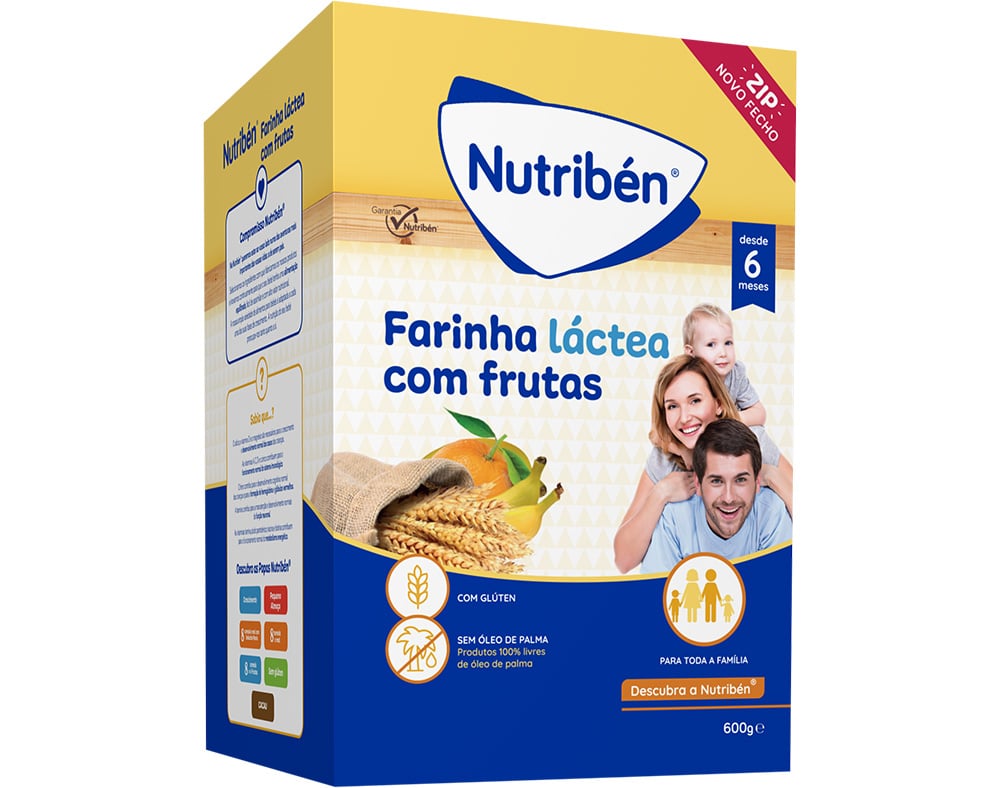 PAPA NUTRIBEN LACTEA COM FRUTAS 600G